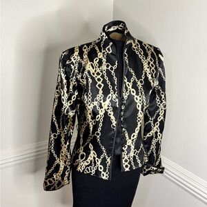 MSK Chic Chain Pattern Women's Blazer